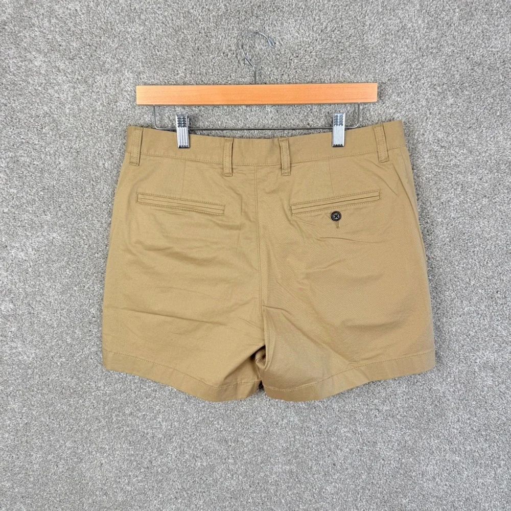 J.Crew Mens Size 31 Portsider Shorts Khaki Tan 5 Inch Inseam Stretch Chino NEW